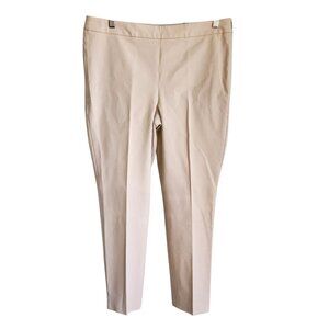 Talbots Pants Women's Beige 12P 12 Petites Chatham Ankle Pant Office Career NEW